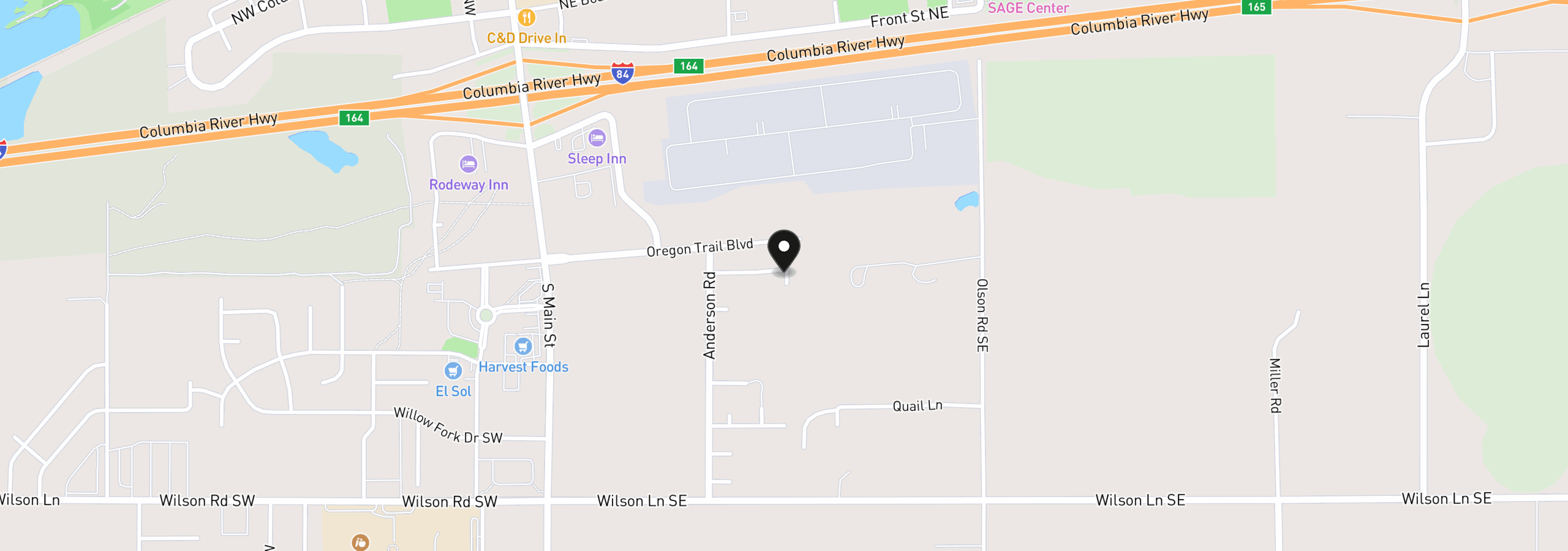 Map showing the location of 309 Art Kegler Blvd, Boardman, OR 97818