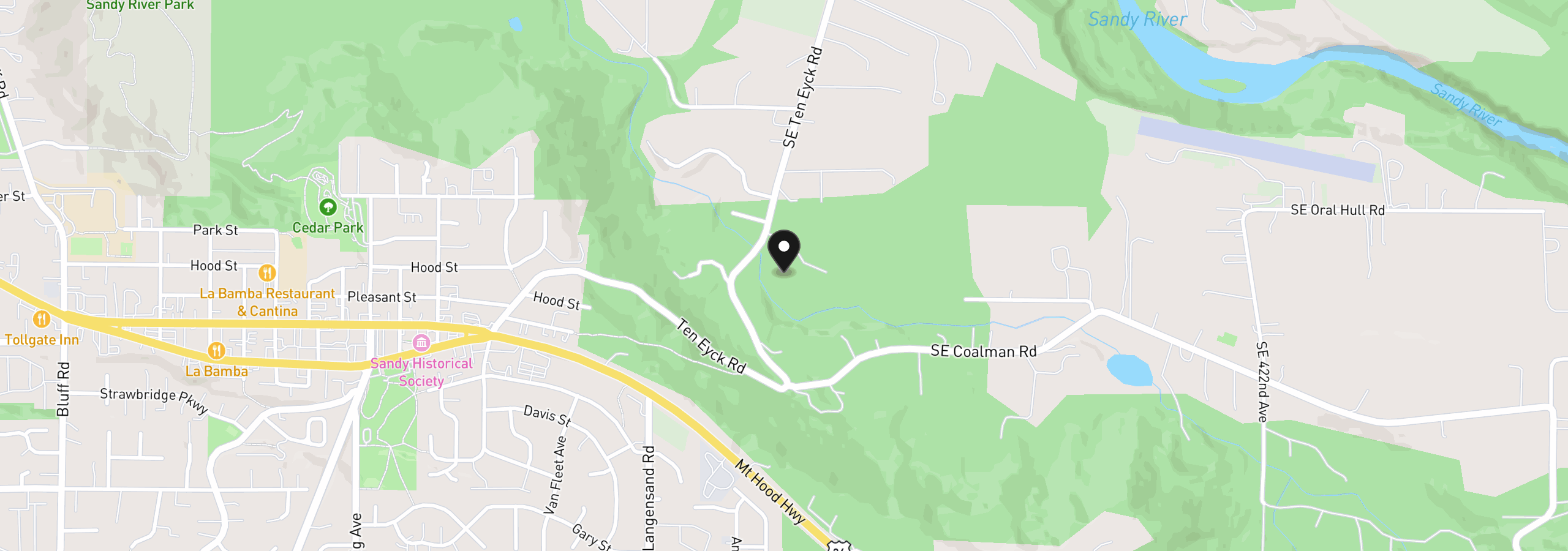 Map showing the location of 17150 SE Ten Eyck Rd, Sandy, OR 97055
