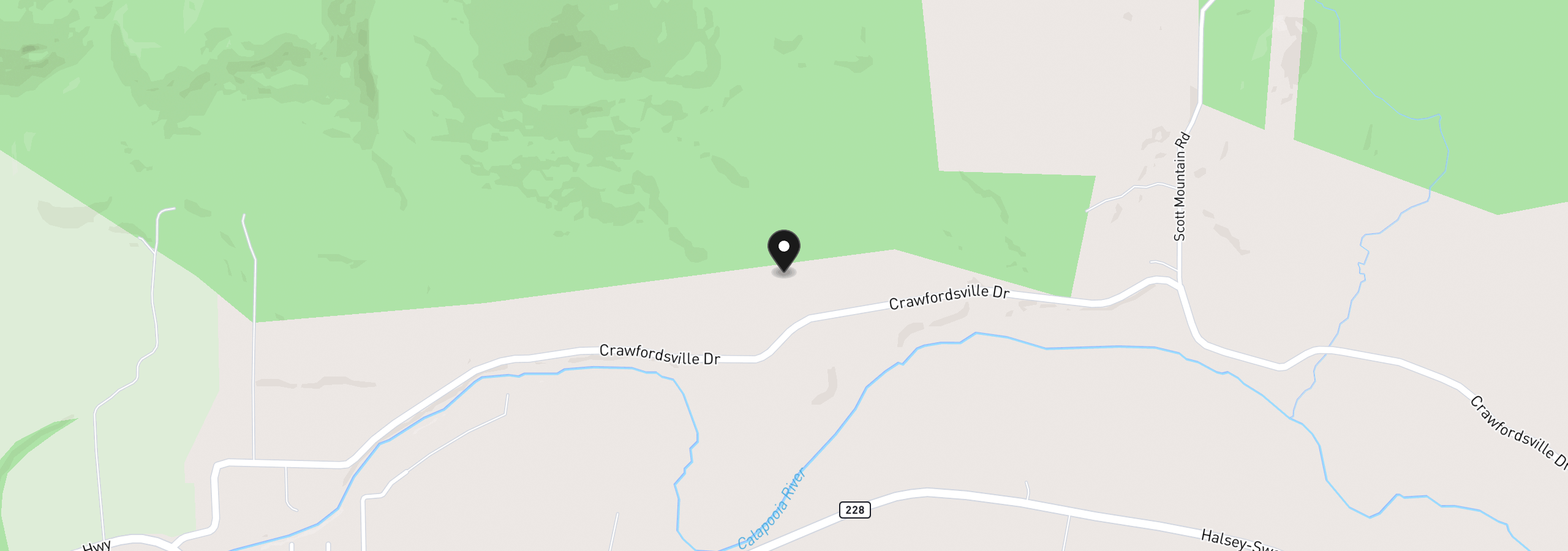 Map showing the location of 38835 Crawfordsville dr, Sweet Home, OR 97386
