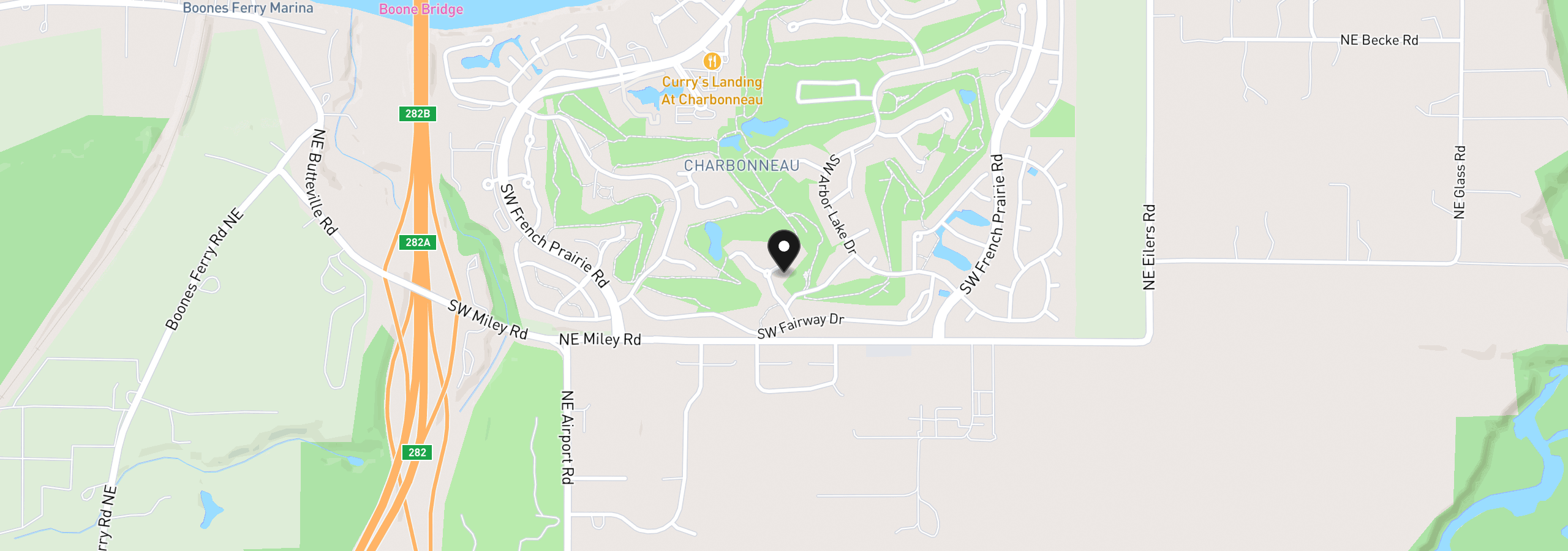 Map showing the location of 32540 SW Lake Point Ct, Wilsonville, OR 97070