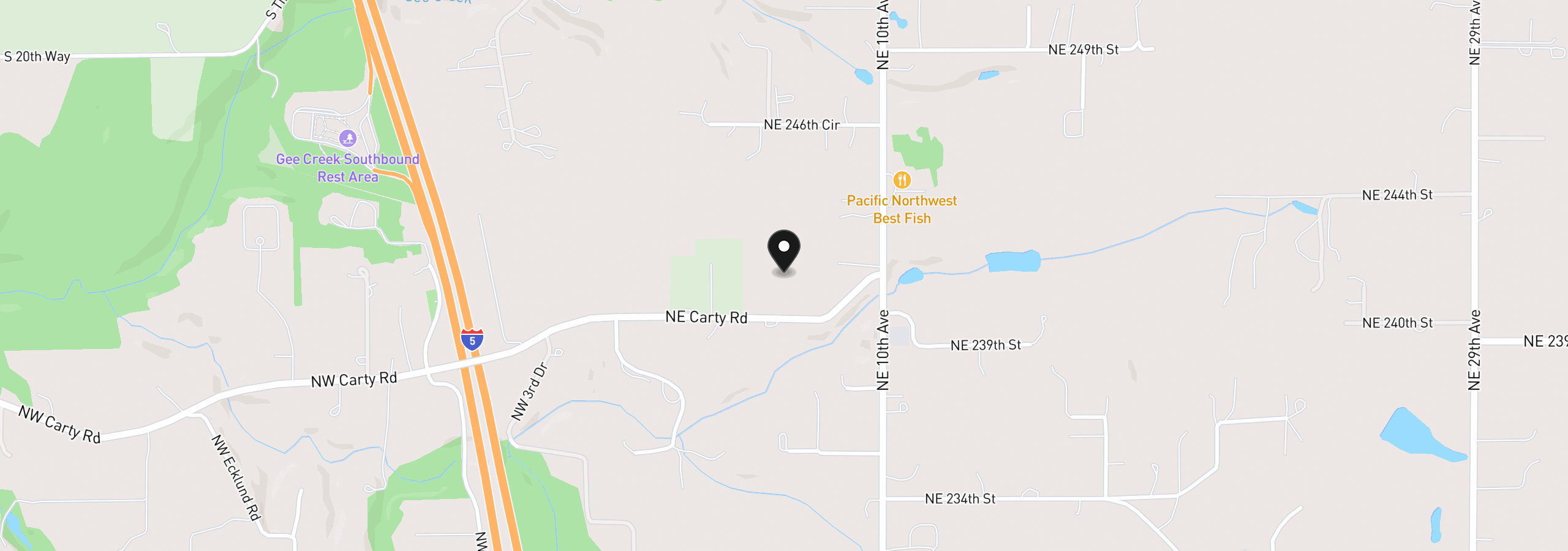 Map showing the location of 23920 NE 10th Ave, Ridgefield, Wa 98642