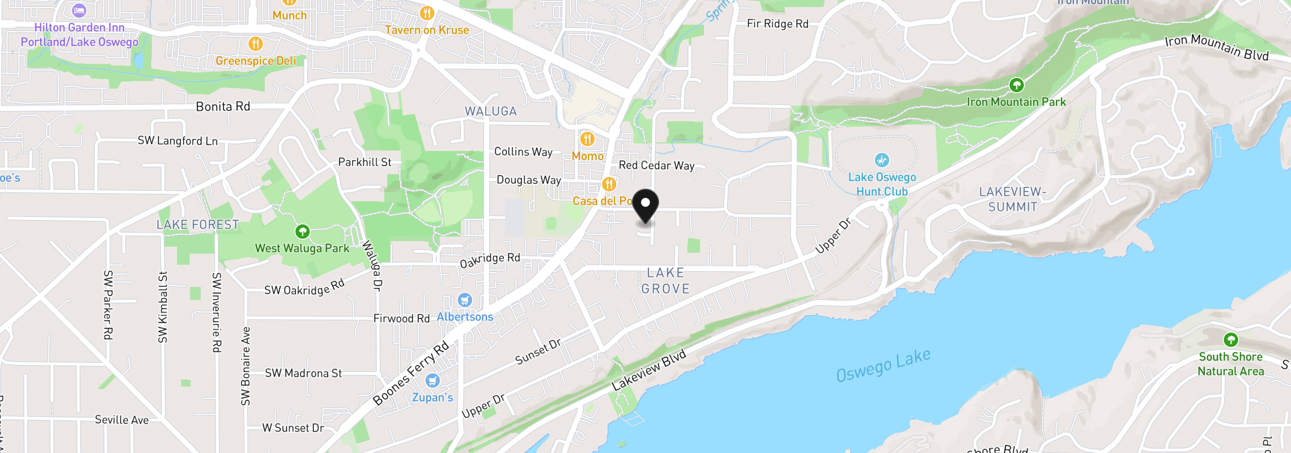 Map showing the location of 3715 Division Ct, Lake Oswego, OR 97035