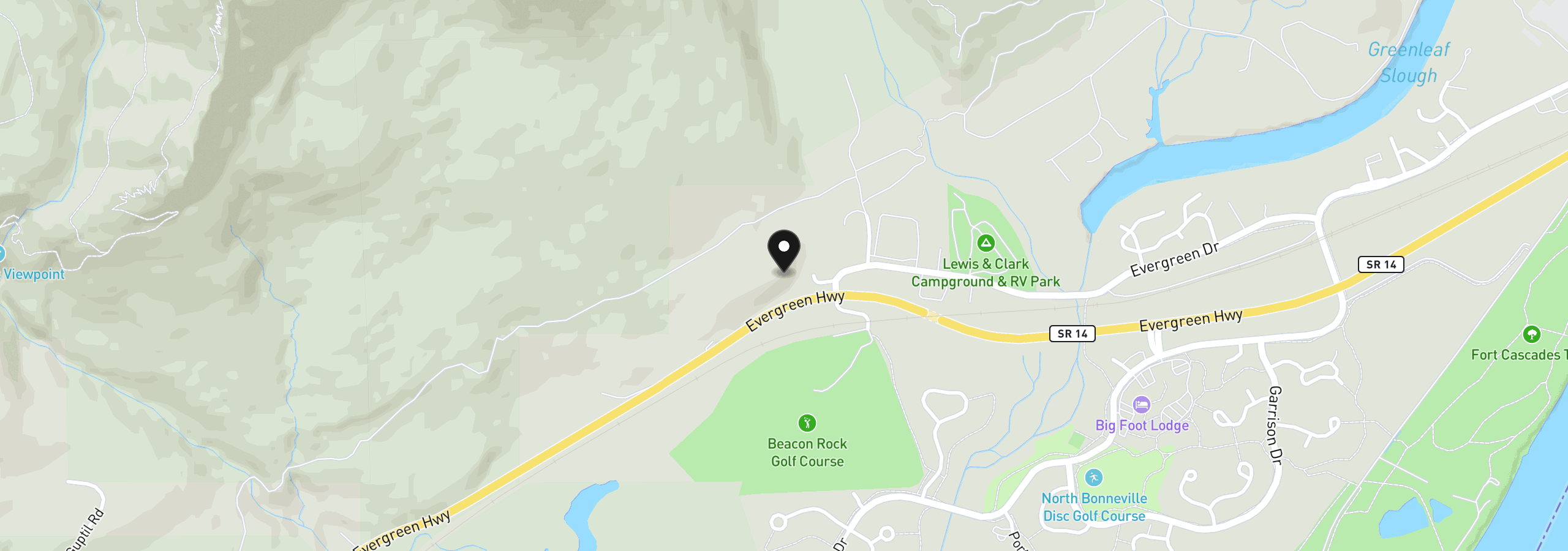 Map showing the location of 00 Warren Rd, North Bonneville, Wa 98639