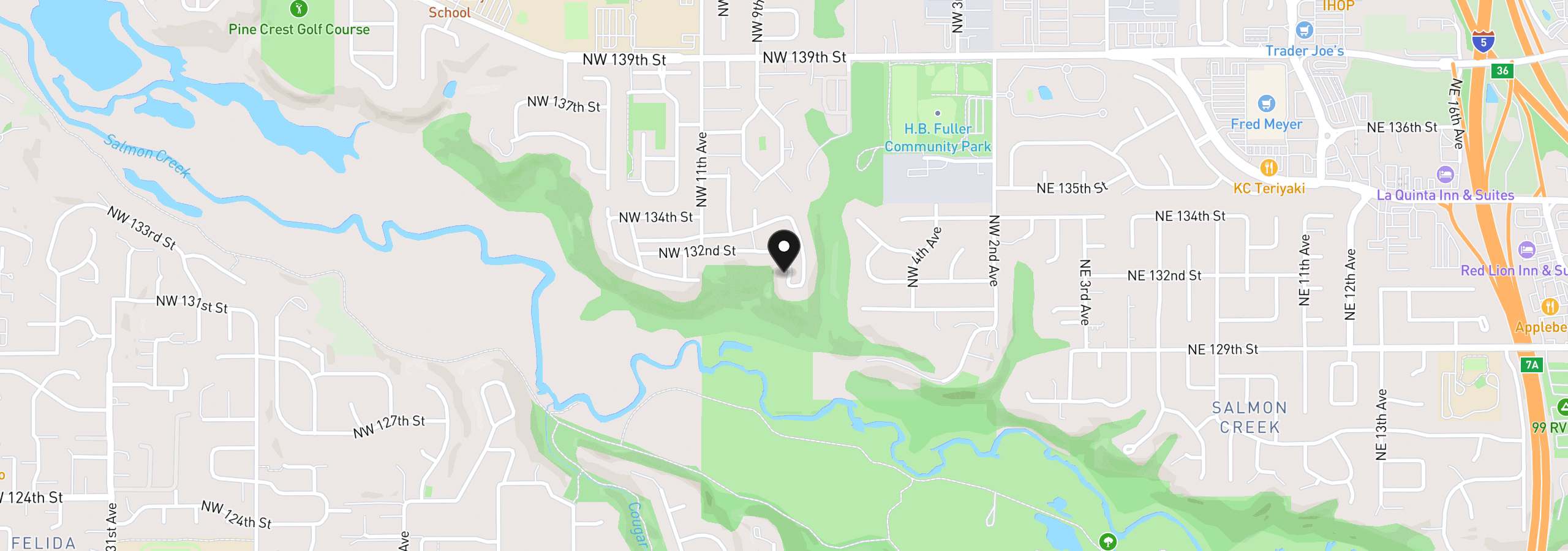 Map showing the location of 13114 NW 8th Way B, Vancouver, Wa 98685