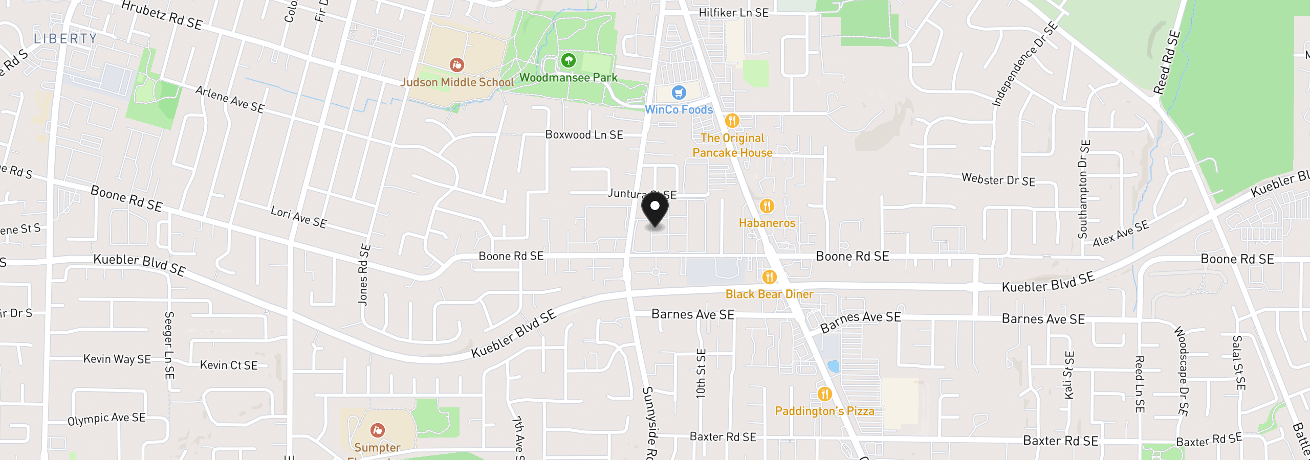 Map showing the location of 4940 Sunnyside Rd SE B3, Salem, OR 97302