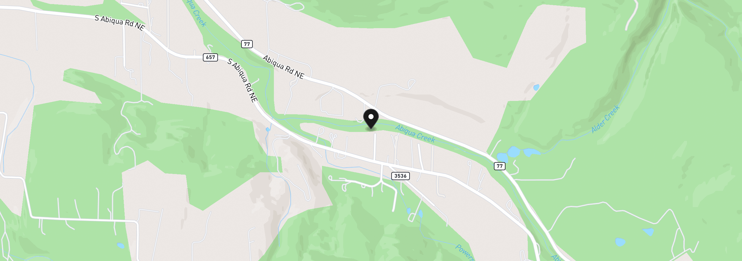 Map showing the location of 6057 Peaceful Ln, Silverton, OR 97381