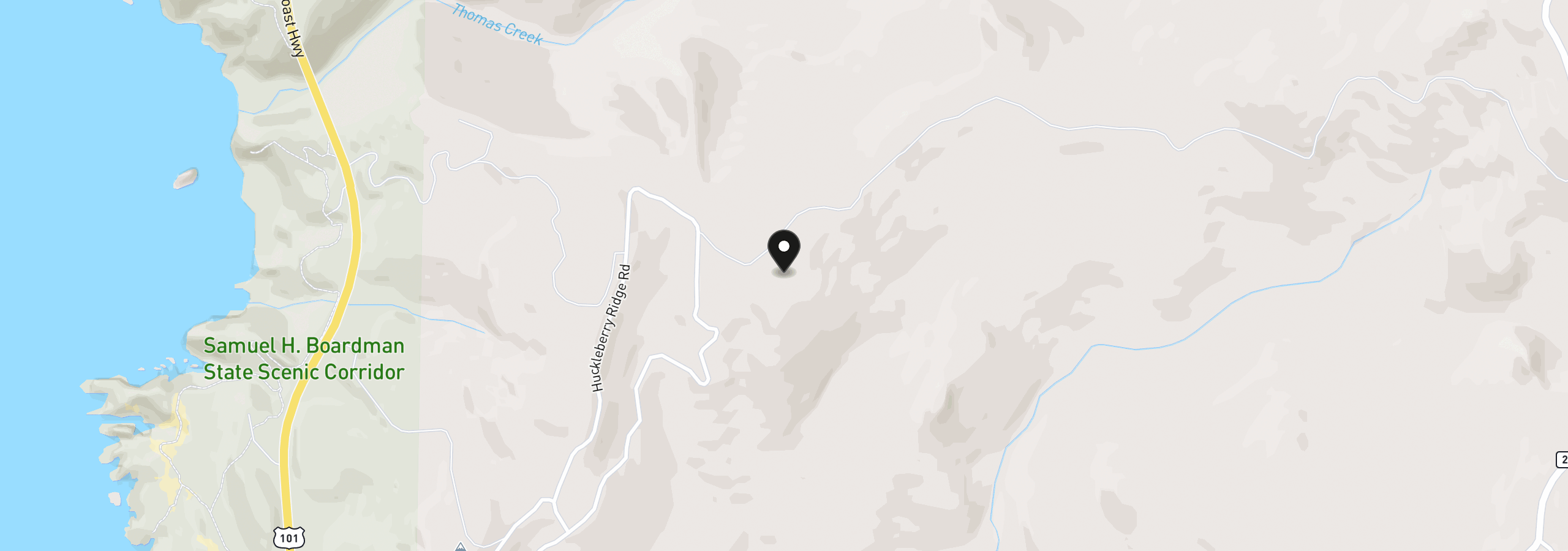 Map showing the location of 20452 Whaleshead Rd, Brookings, OR 97415
