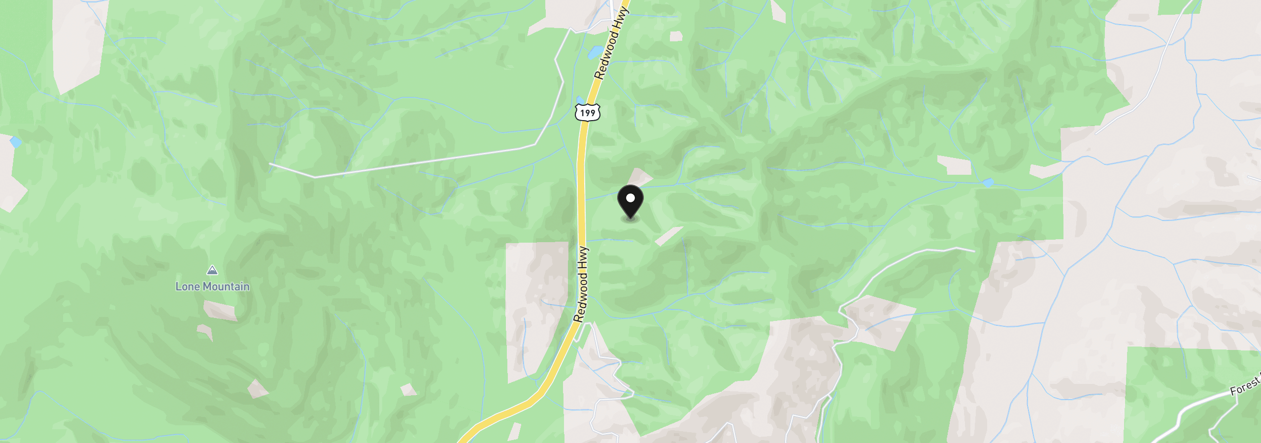 Map showing the location of Redwood Hwy, O'Brien, OR 97534