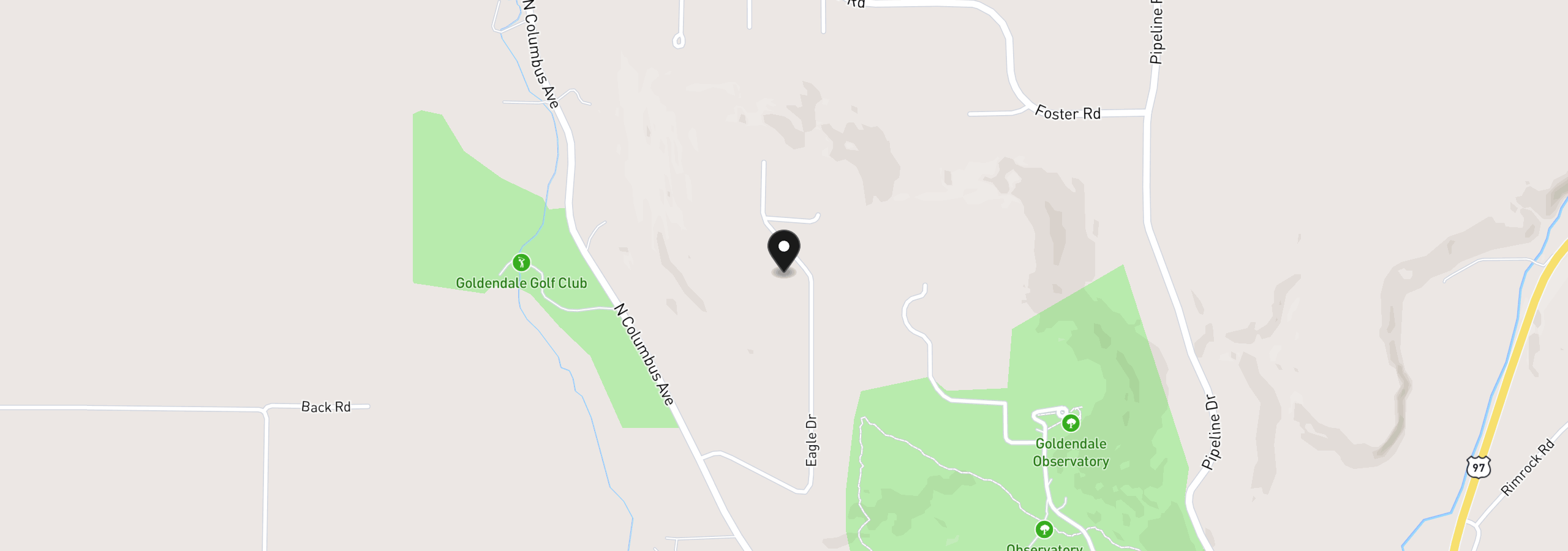 Map showing the location of 125 Eagle Dr, Goldendale, Wa 98620