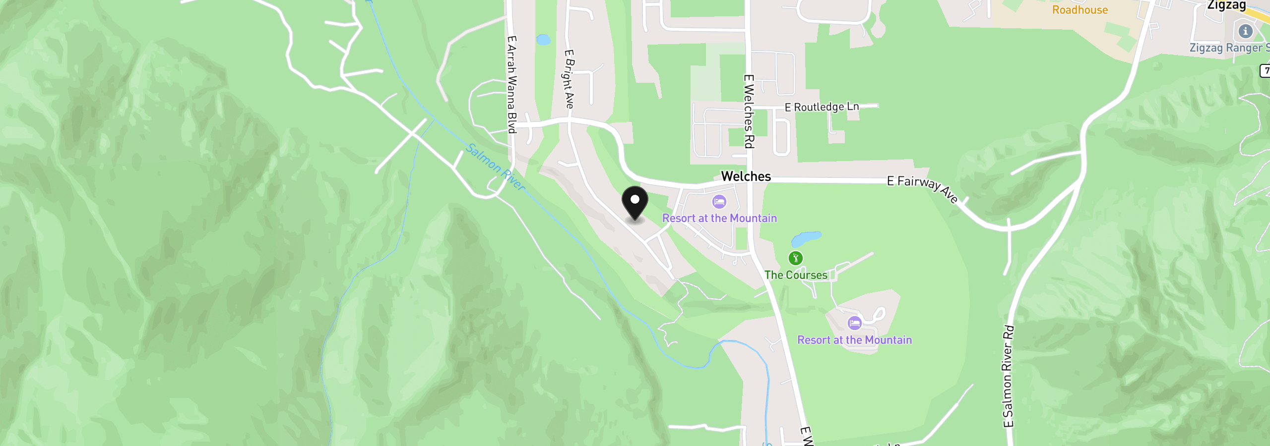 Map showing the location of 25858 E Bright Ave, Welches, OR 97067