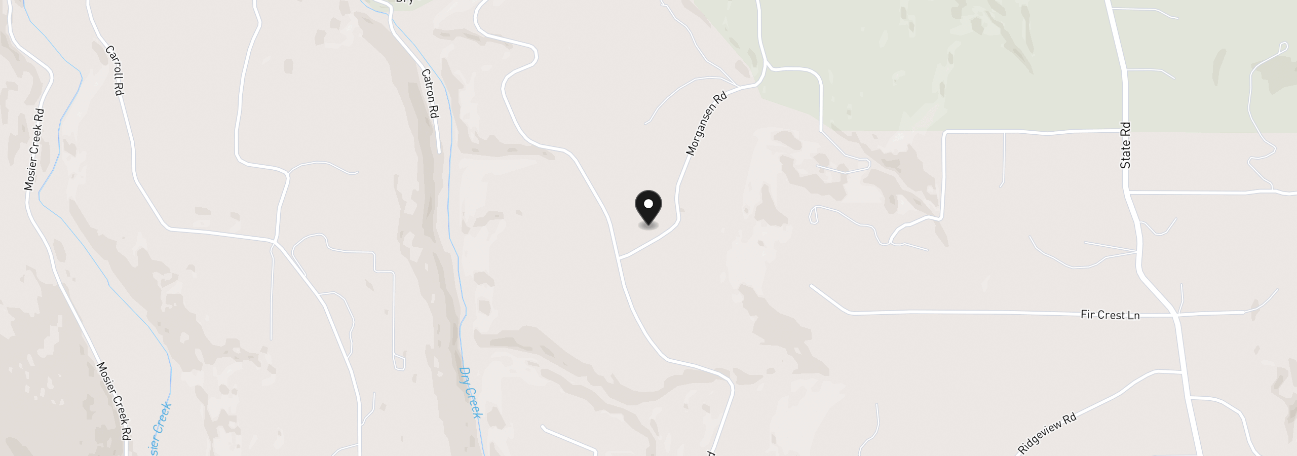Map showing the location of Dry Creek Rd, Mosier, OR 97040