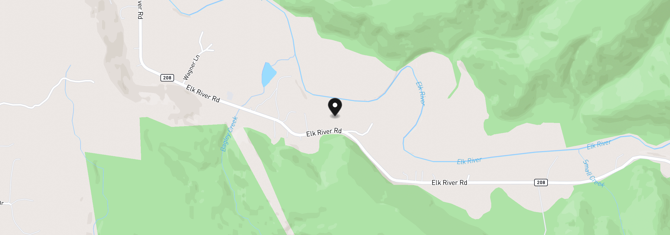 Map showing the location of 0 Elk River Road 107, Port Orford, OR 97465