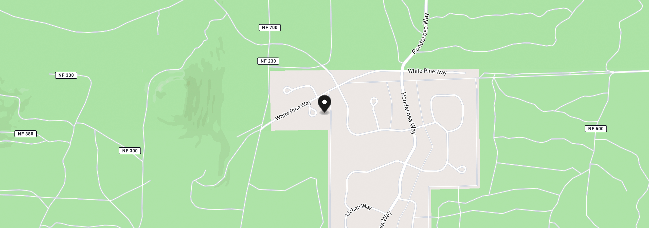 Map showing the location of 52328 Elderberry Ct, La Pine, OR 97739