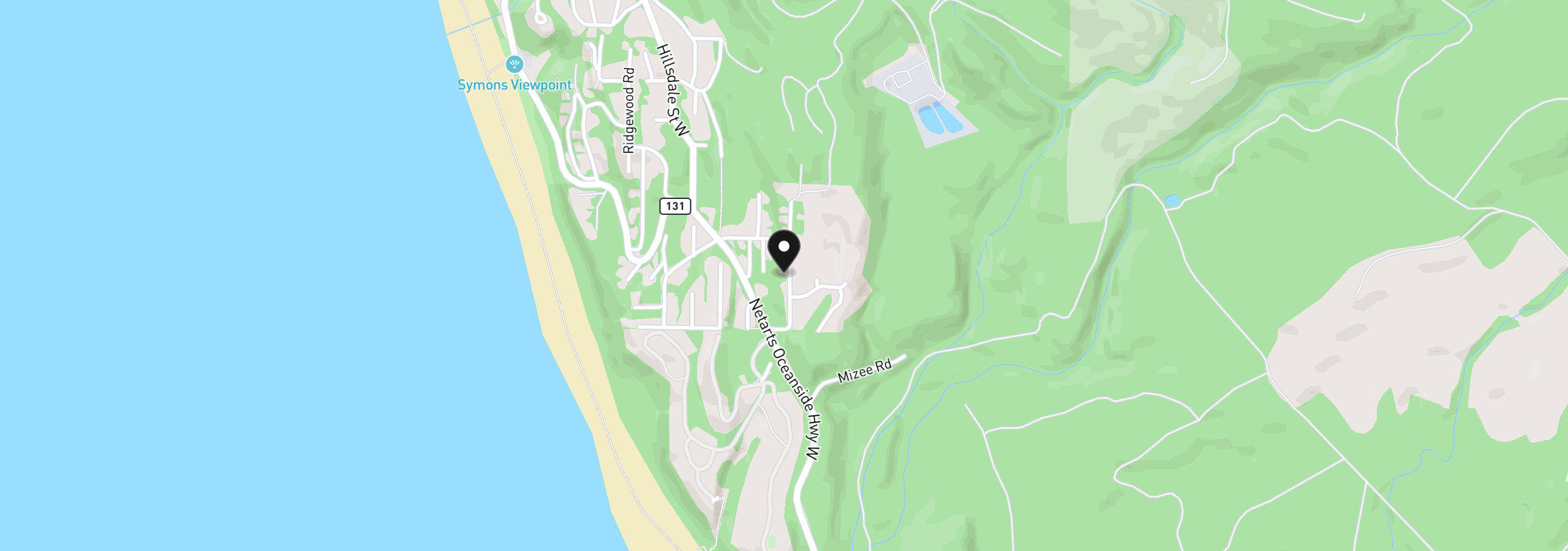 Map showing the location of Highland Dr Tl 600, Oceanside, OR 97134