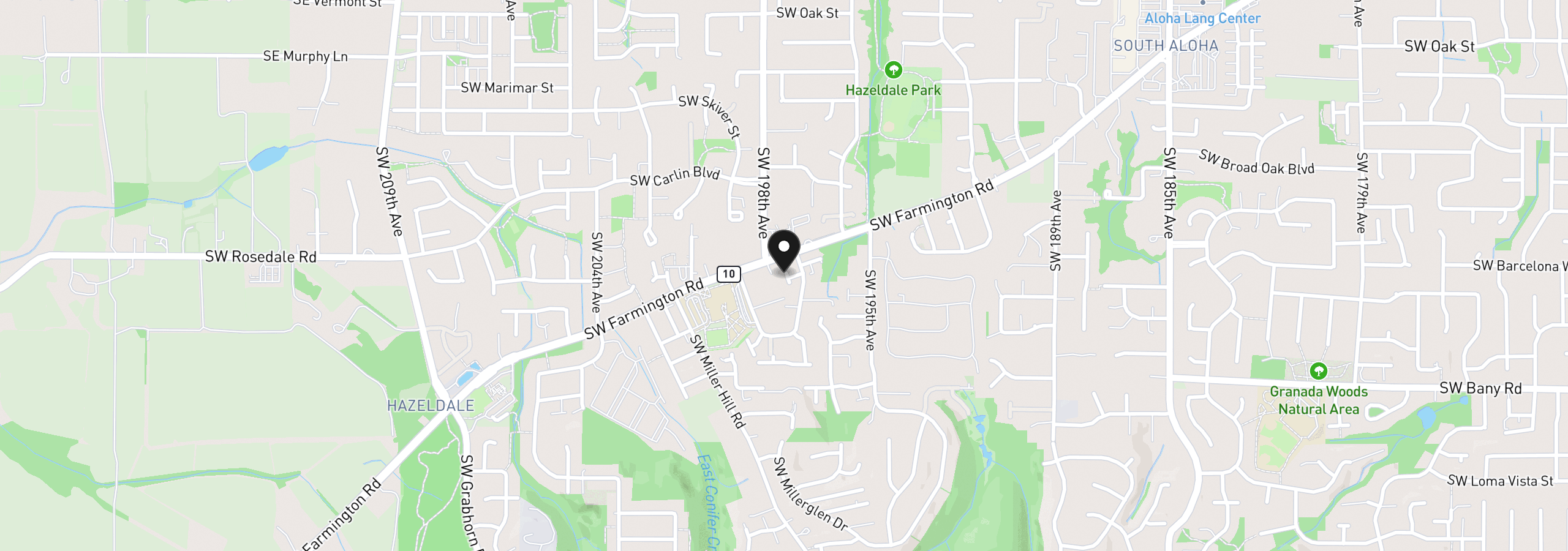 Map showing the location of 6935 SW Marlin Ct, Beaverton, OR 97007