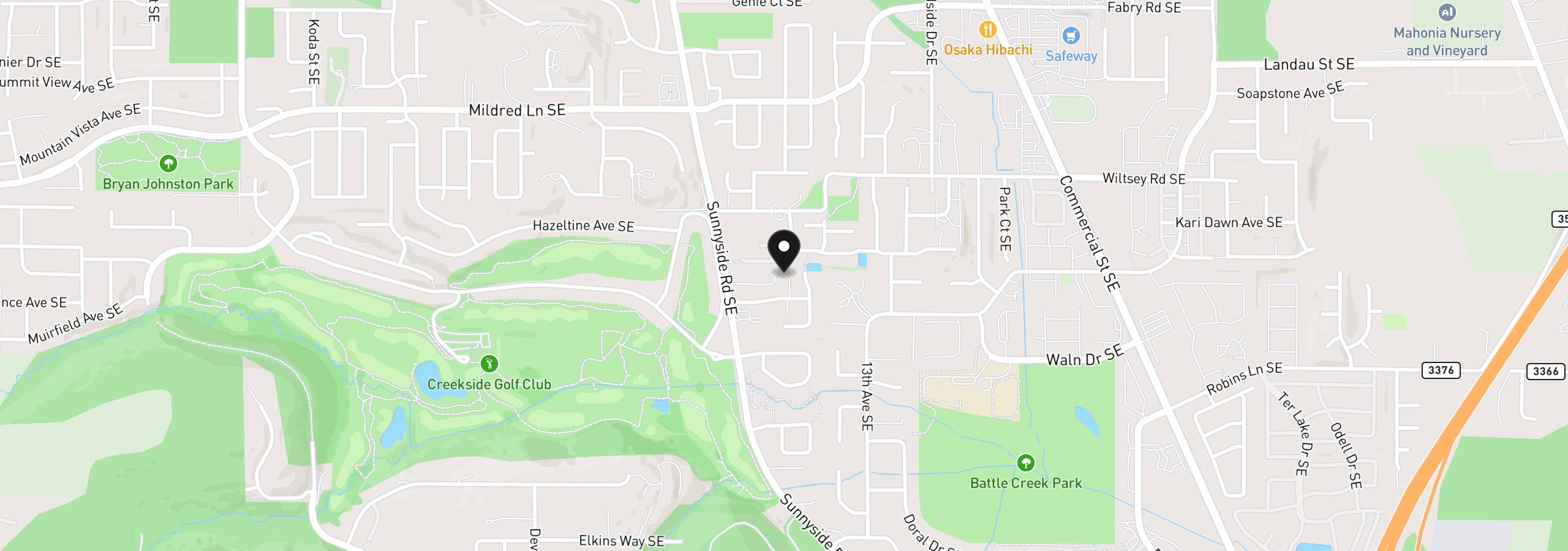 Map showing the location of 1157 Pollyanne Ave, Salem, OR 97306