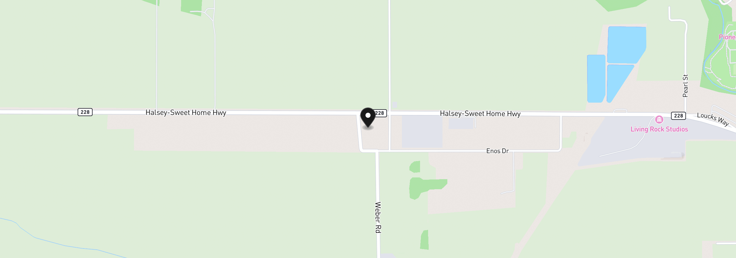 Map showing the location of 34207 Enos Dr, Halsey, OR 97348