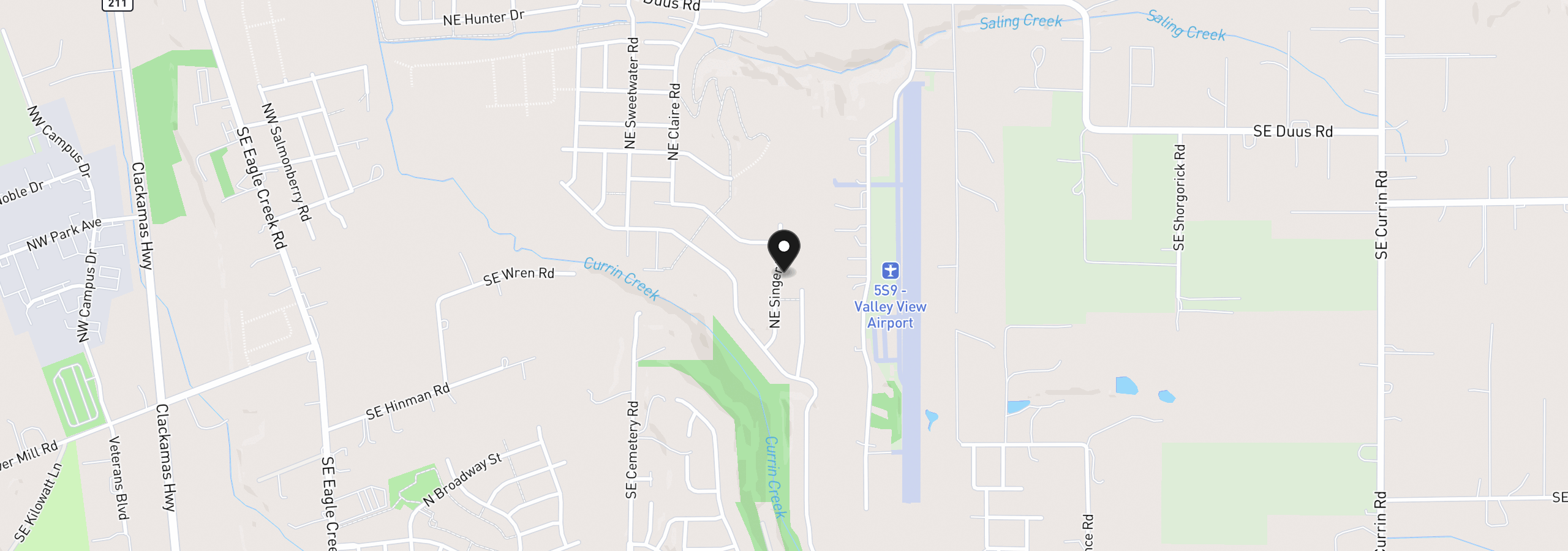 Map showing the location of 2274 NE Singer Ln 258, Estacada, OR 97023