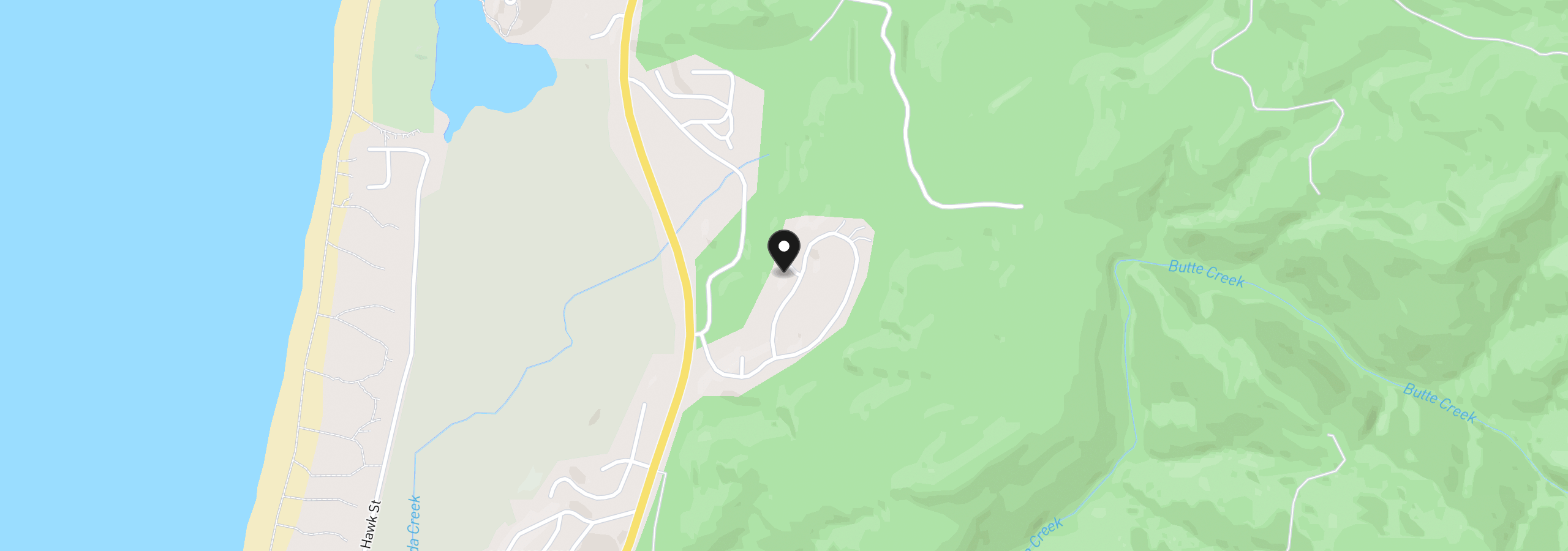 Map showing the location of 57 Surfview Dr, Neskowin, OR 97149