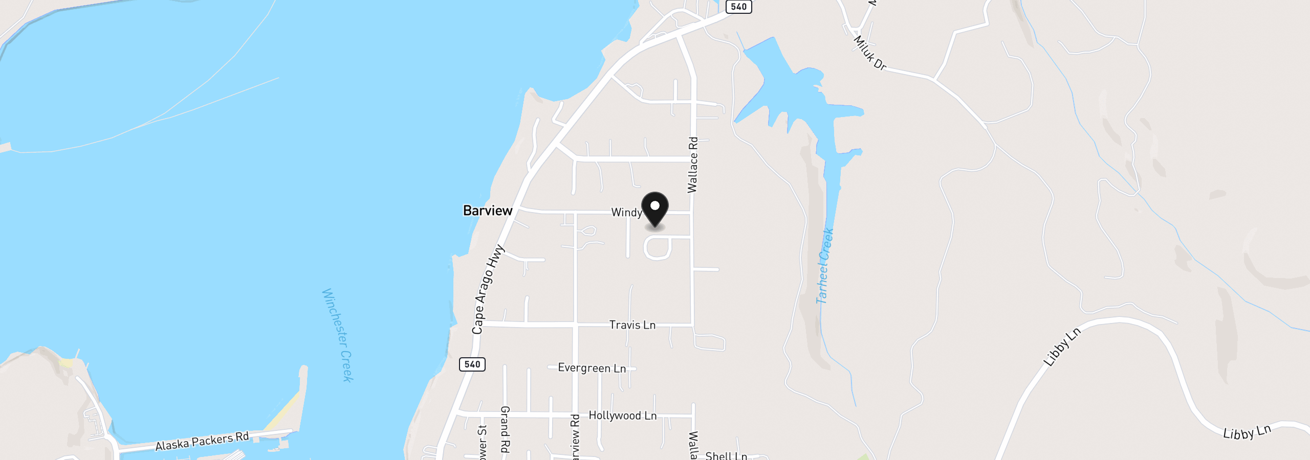 Map showing the location of 000 Mathew Ln, Coos Bay, OR 97420