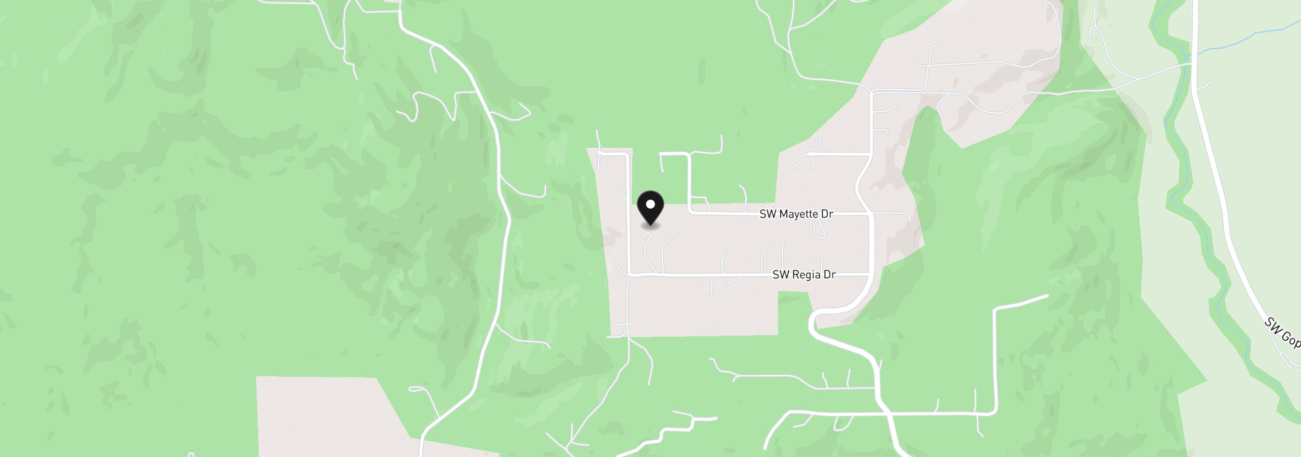 Map showing the location of 26900 SW Regia Dr, Sheridan, OR 97378