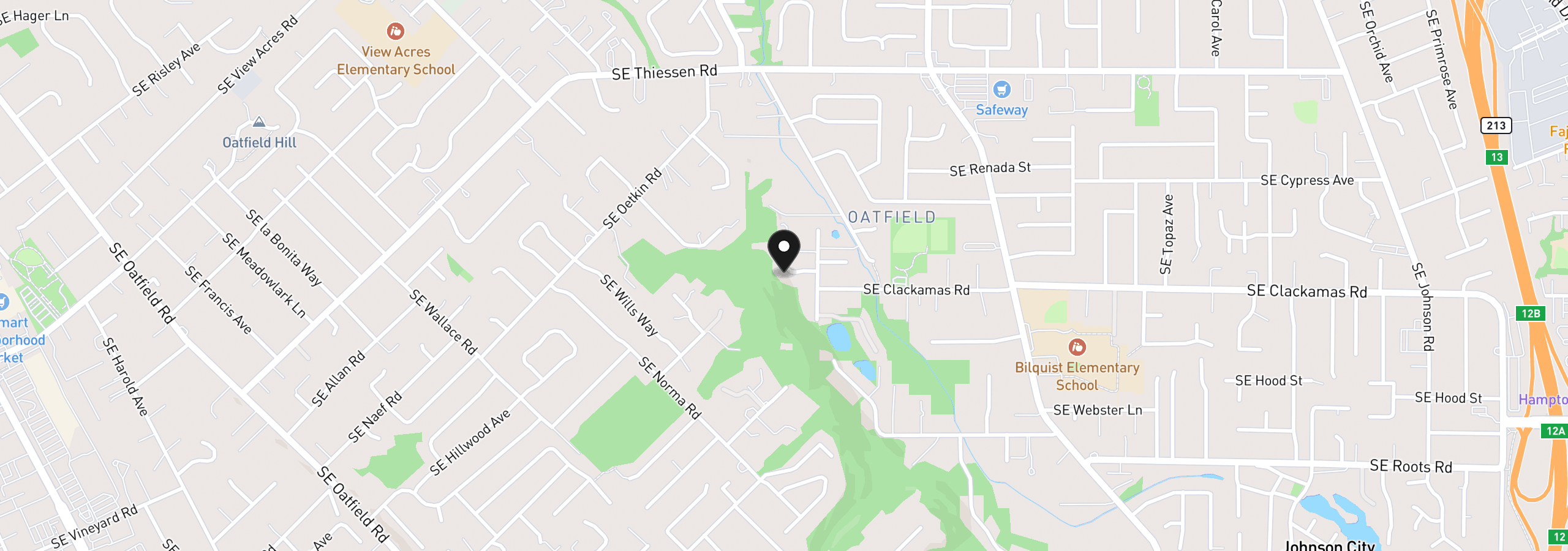 Map showing the location of 6352 SE Wildlife Estates Dr, Milwaukie, OR 97267