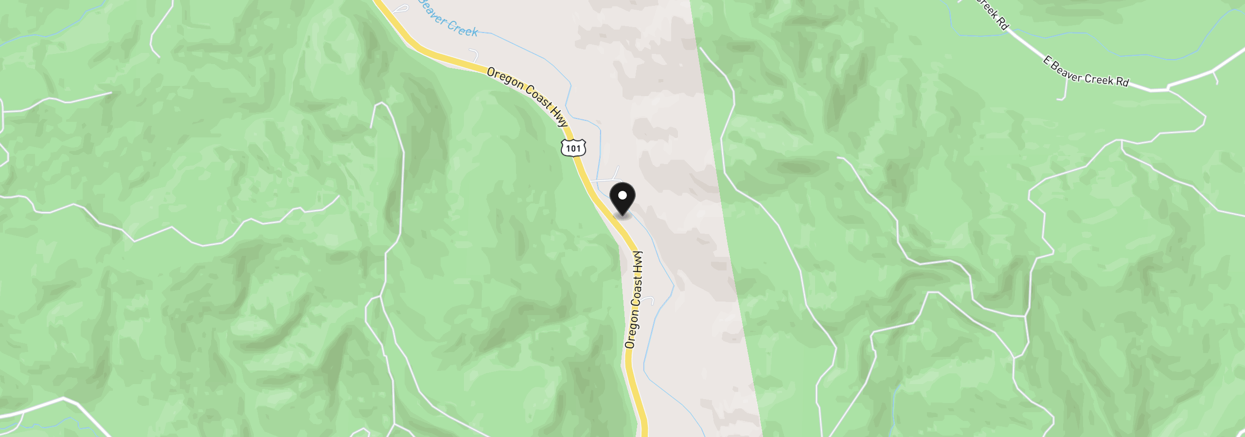 Map showing the location of 00701 Us 101, Cloverdale, OR 97112
