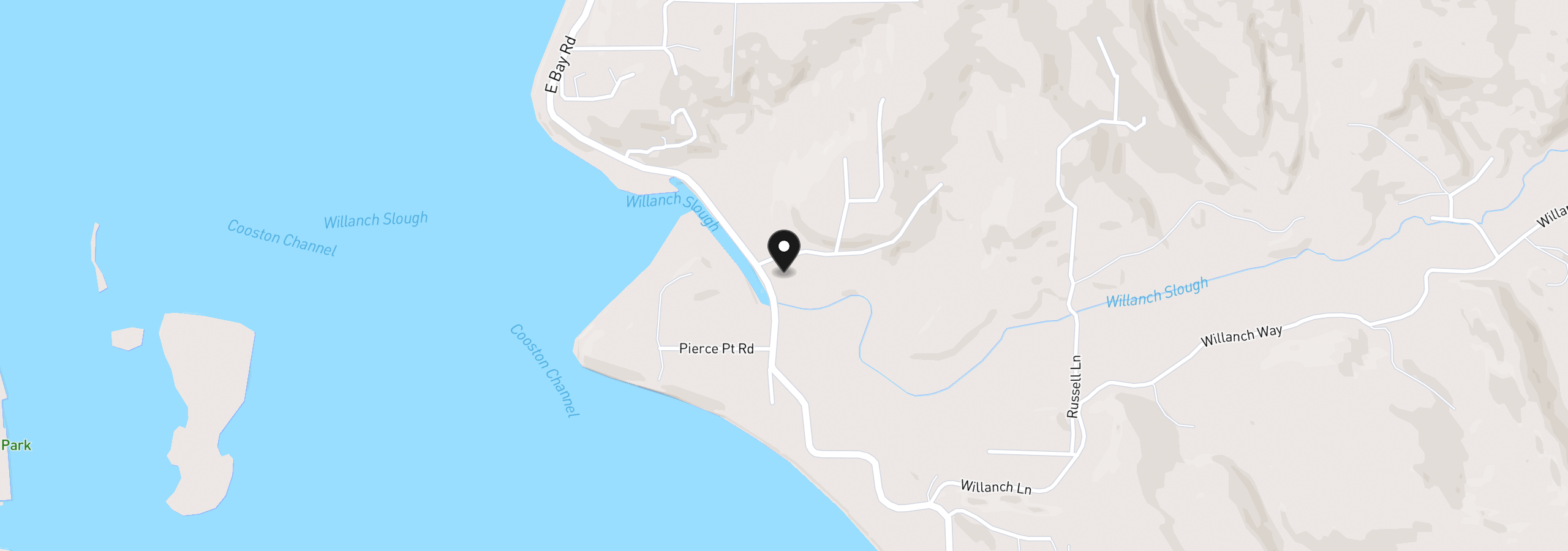 Map showing the location of 01 Petitt Ln, North Bend, OR 97459