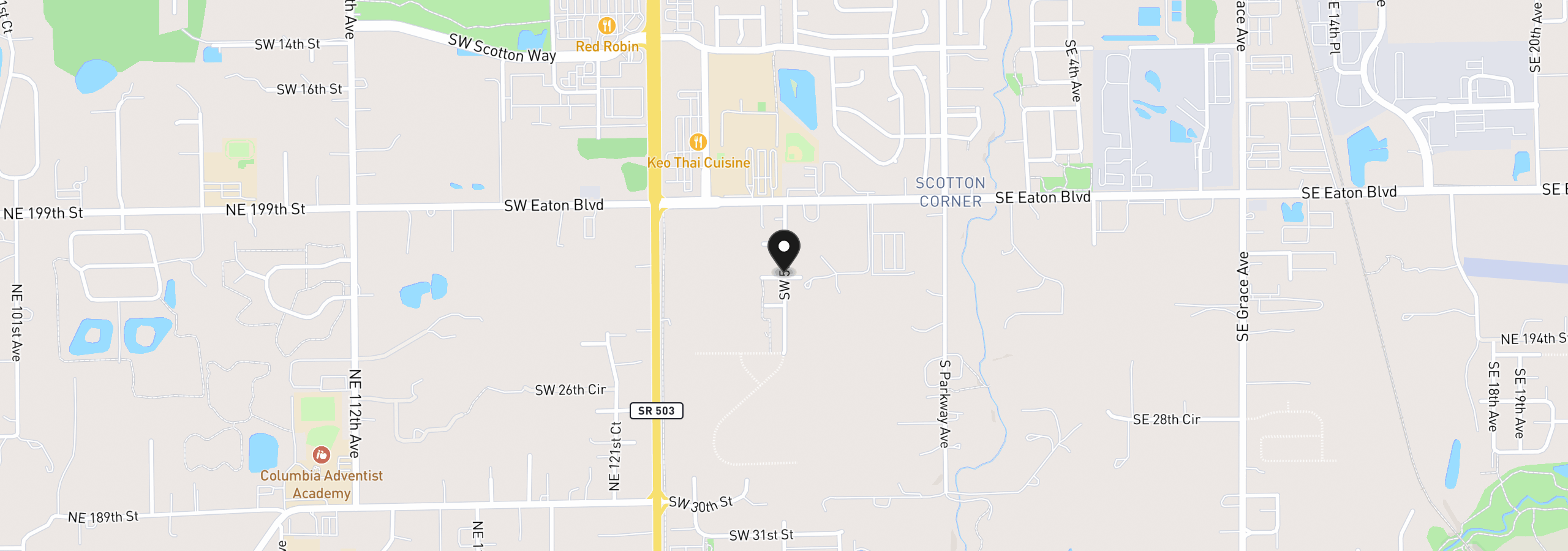 Map showing the location of 524 SW 22nd St, Battle Ground, Wa 98604