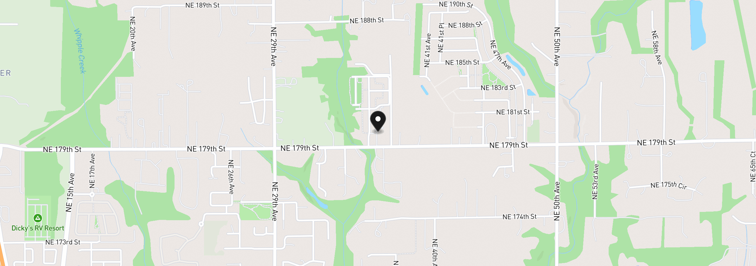 Map showing the location of 18025 NE 35th Ave, Ridgefield, Wa 98642