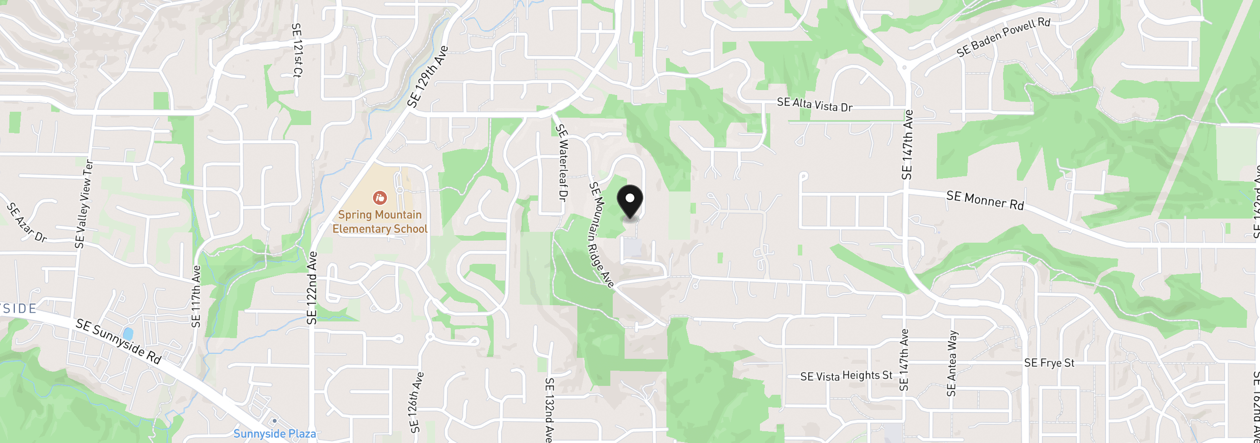 Map showing the location of 13857 SE Mountain Crest Dr, Happy Valley, OR 97086