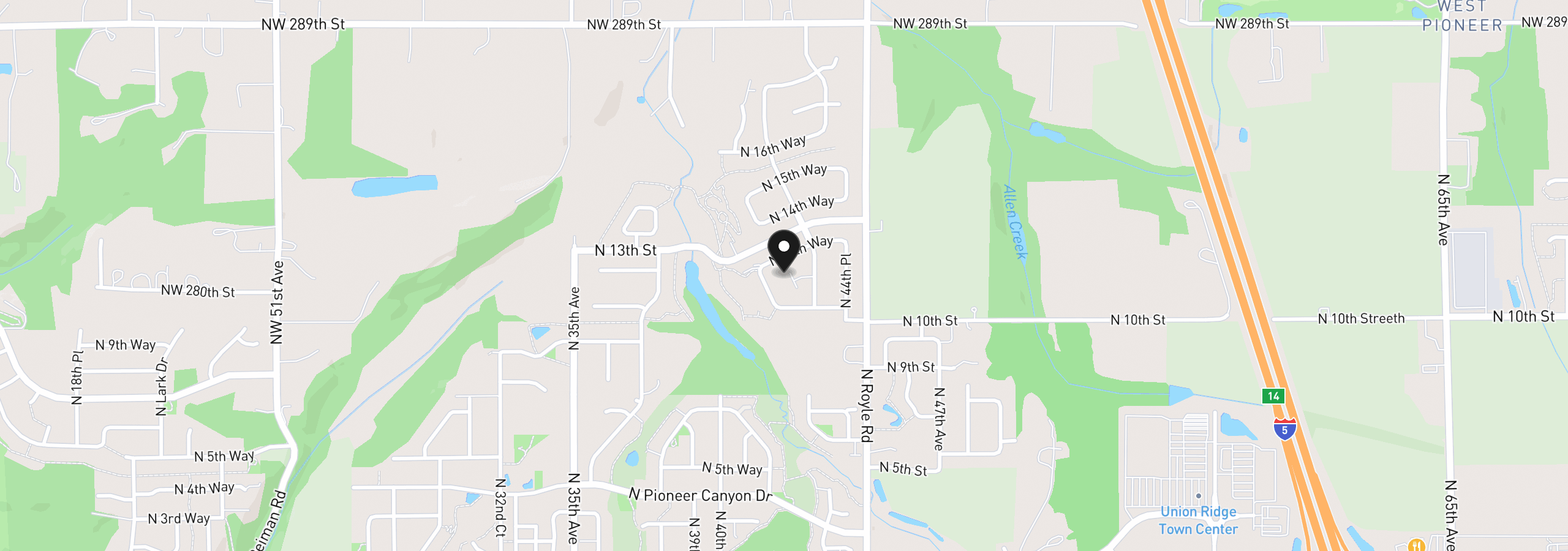 Map showing the location of 4212 N Luna Ln, Ridgefield, Wa 98642