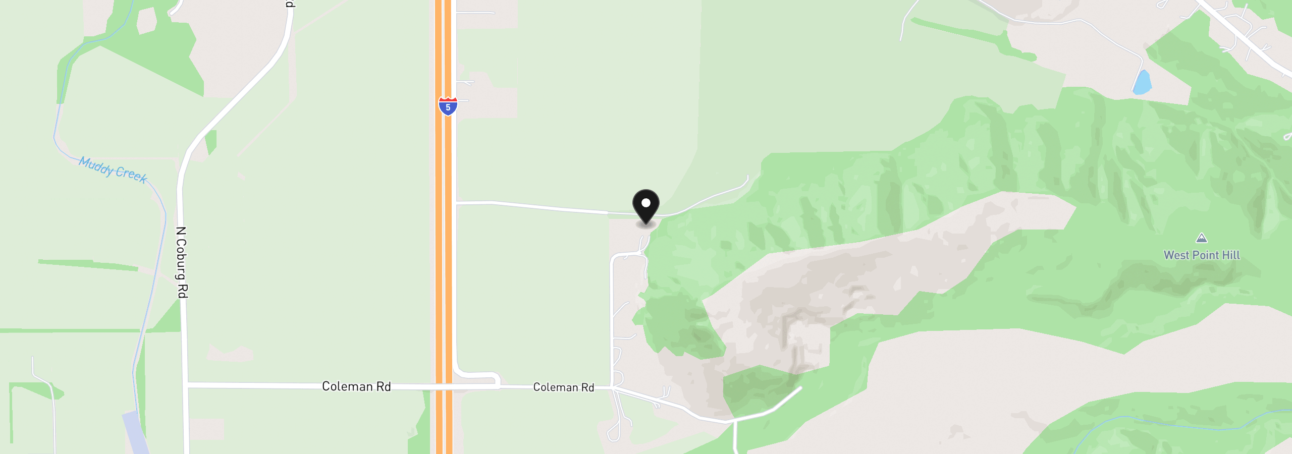 Map showing the location of 93354 Westpoint Rd, Harrisburg, OR 97446