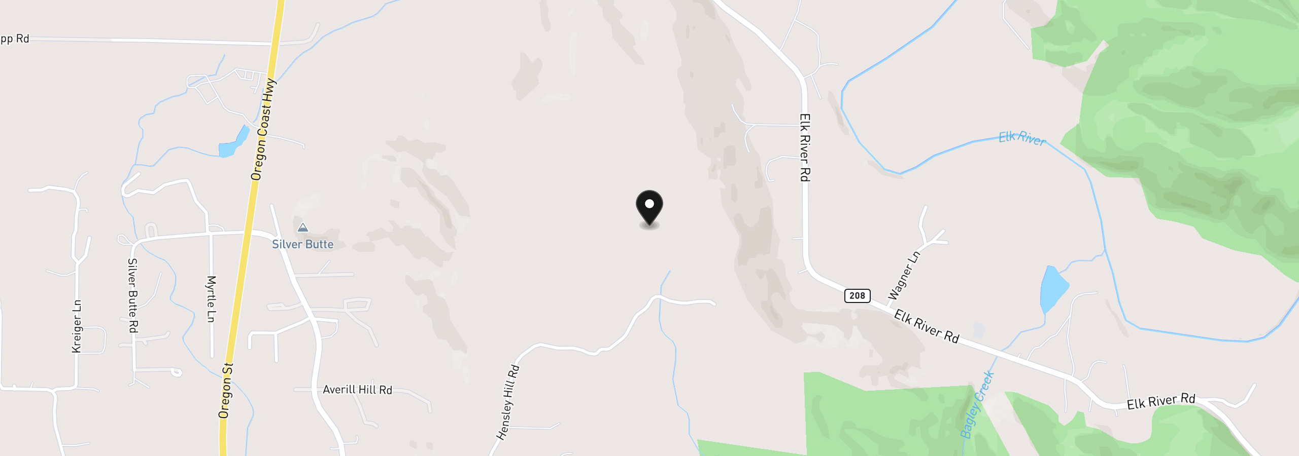 Map showing the location of 42836 Hensley Hill Rd, Port Orford, OR 97465