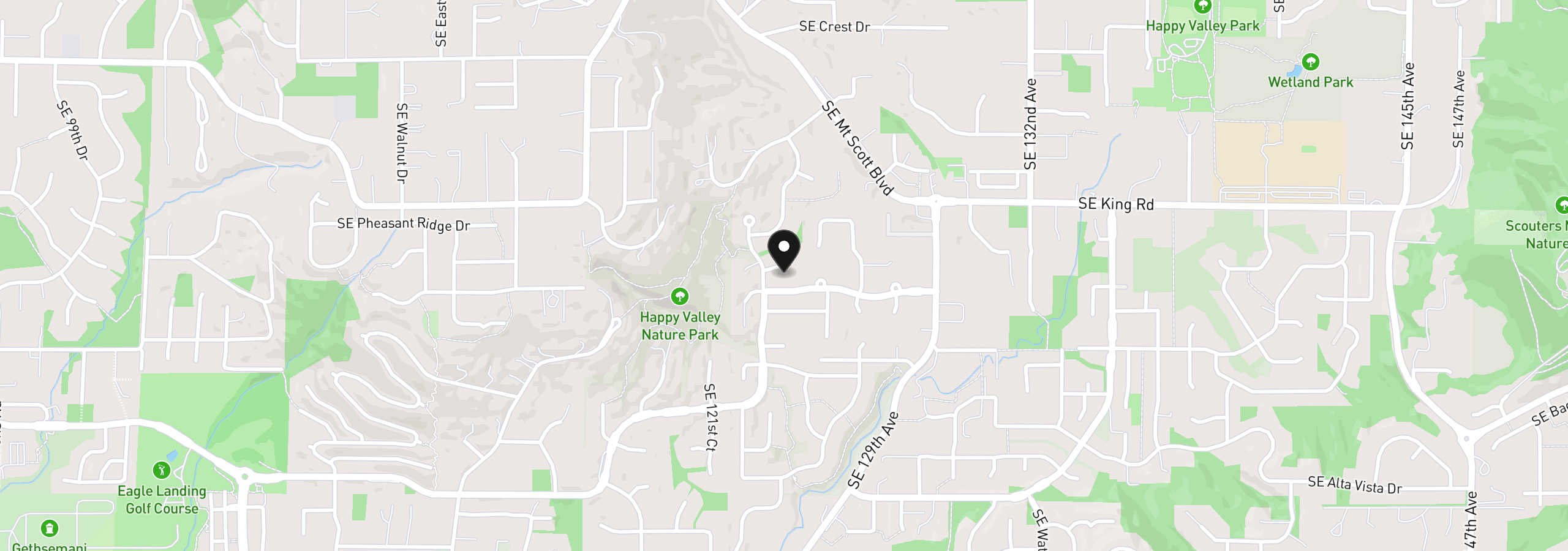 Map showing the location of 12388 SE Spencer Ct, Happy Valley, OR 97086