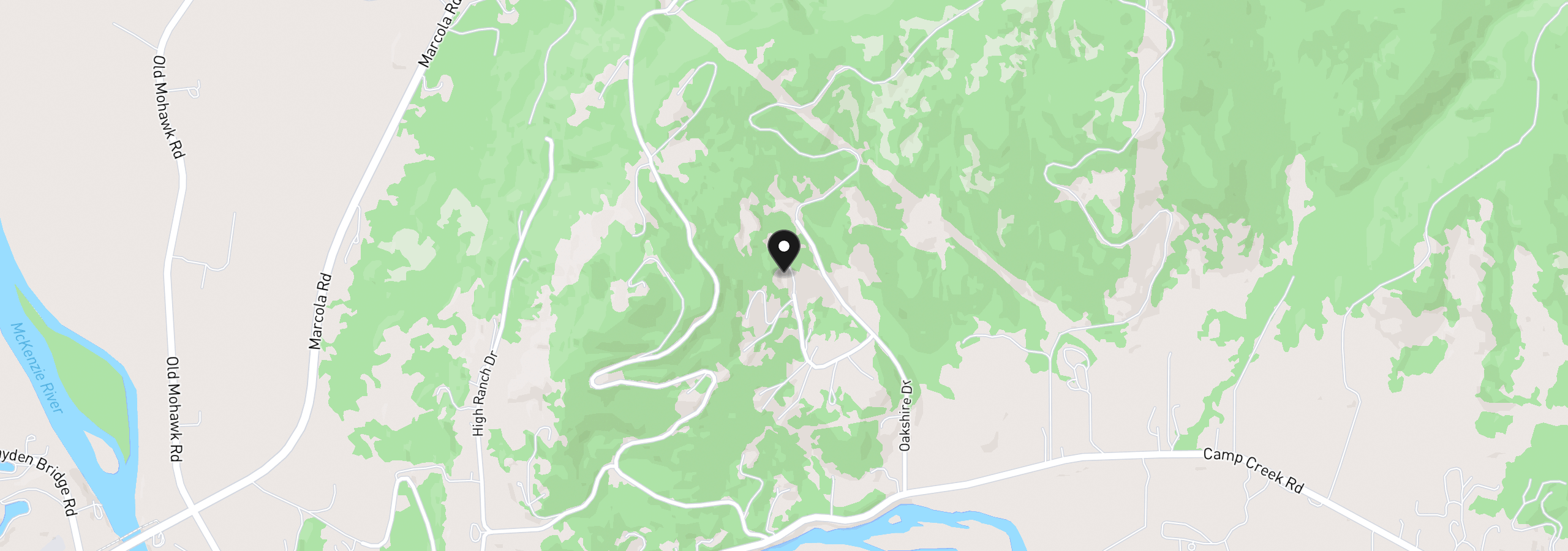 Map showing the location of 35885 Ellington Dr, Springfield, OR 97478
