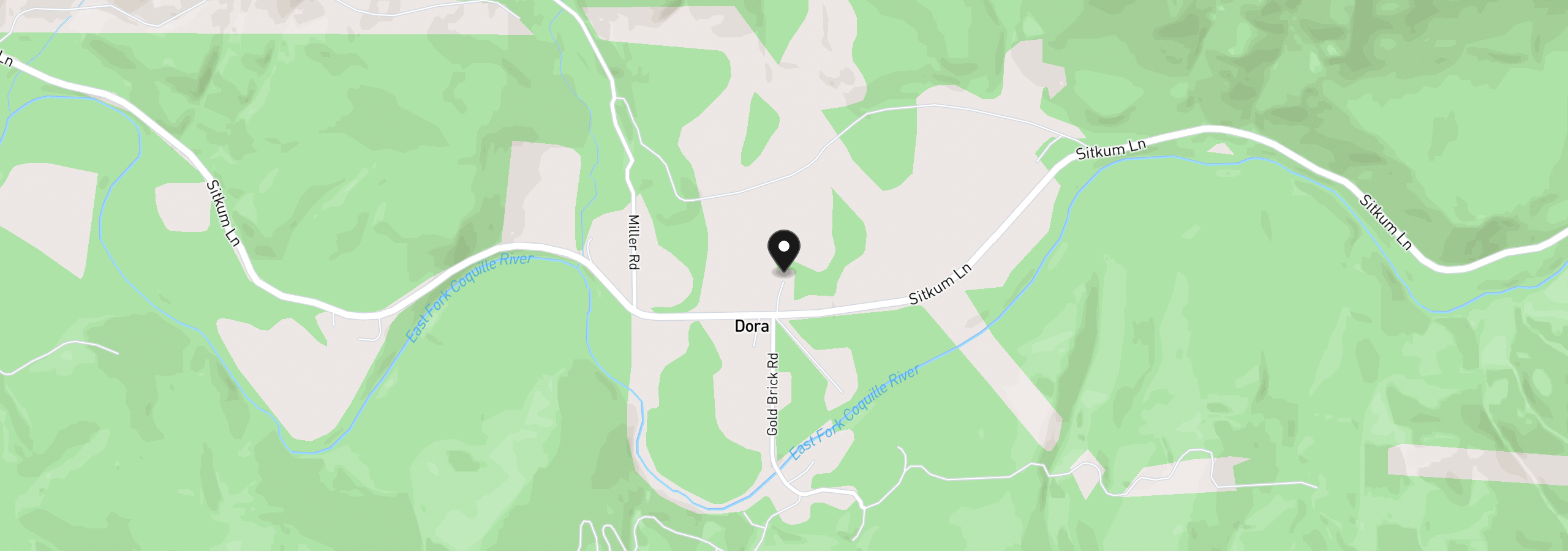 Map showing the location of 15181 Sitkum Ln, Myrtle Point, OR 97458