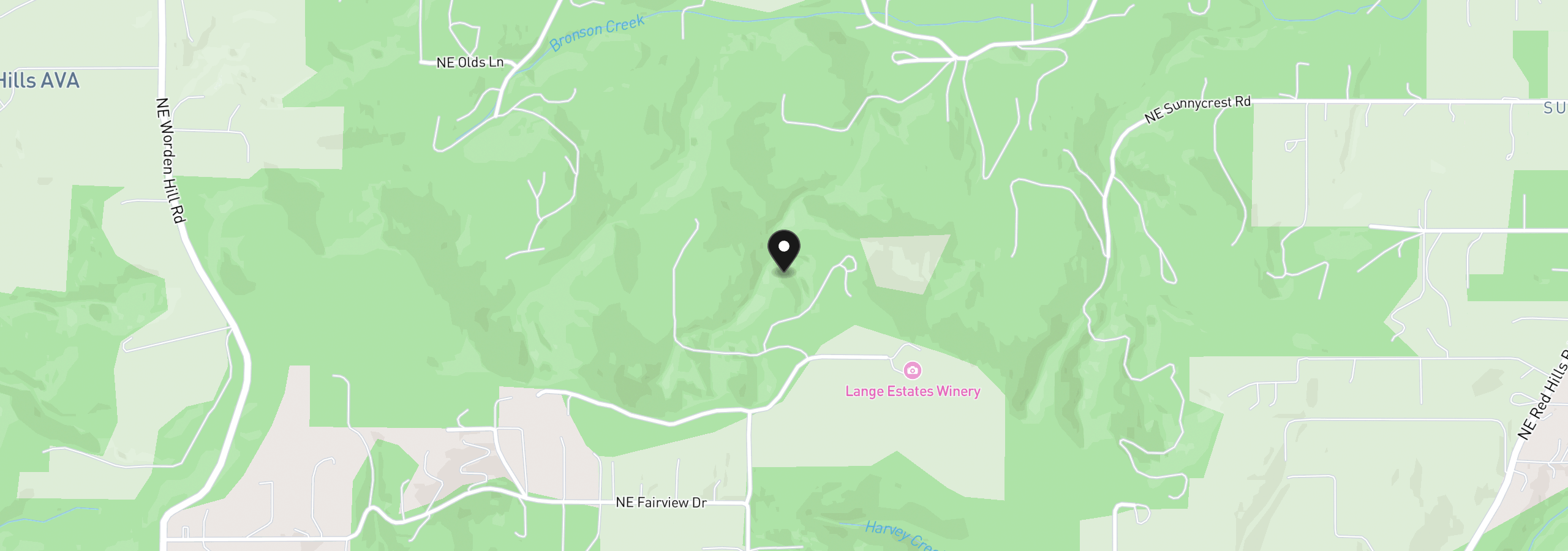 Map showing the location of 18755 NE Buena Vista Dr, Dundee, OR 97115