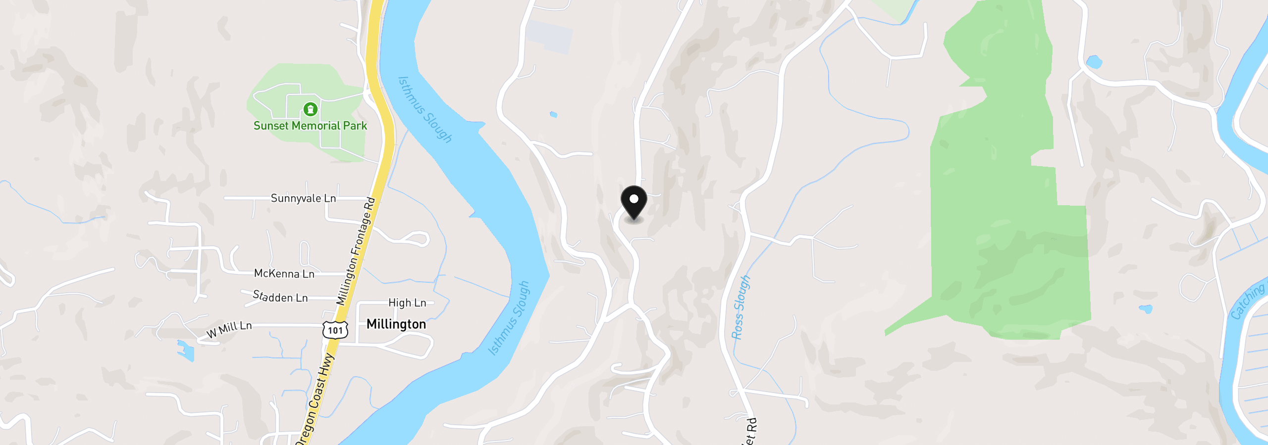 Map showing the location of 62885 Isthmus Heights Rd, Coos Bay, OR 97420