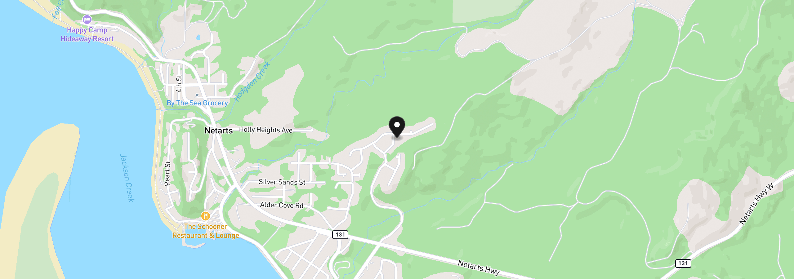 Map showing the location of Emerald Way 151, Netarts, OR 97143