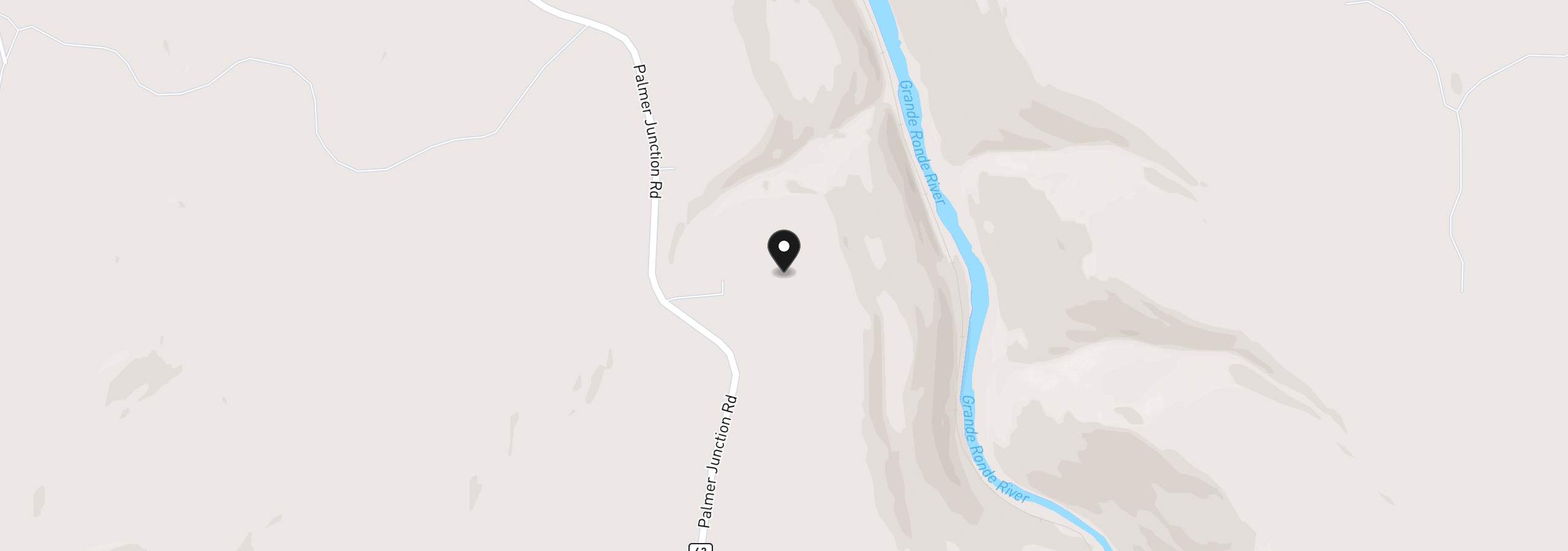 Map showing the location of 74891 Palmer Junction Rd, Elgin, OR 97827