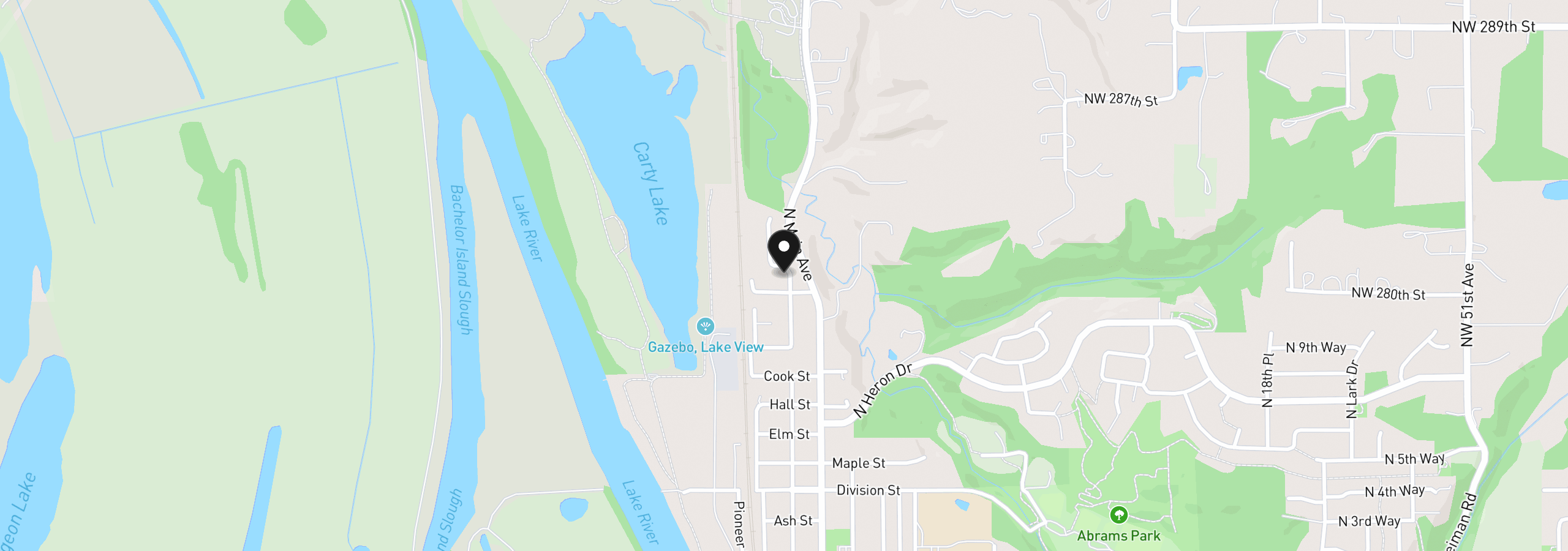 Map showing the location of 1145 N 1st Ave, Ridgefield, Wa 98642