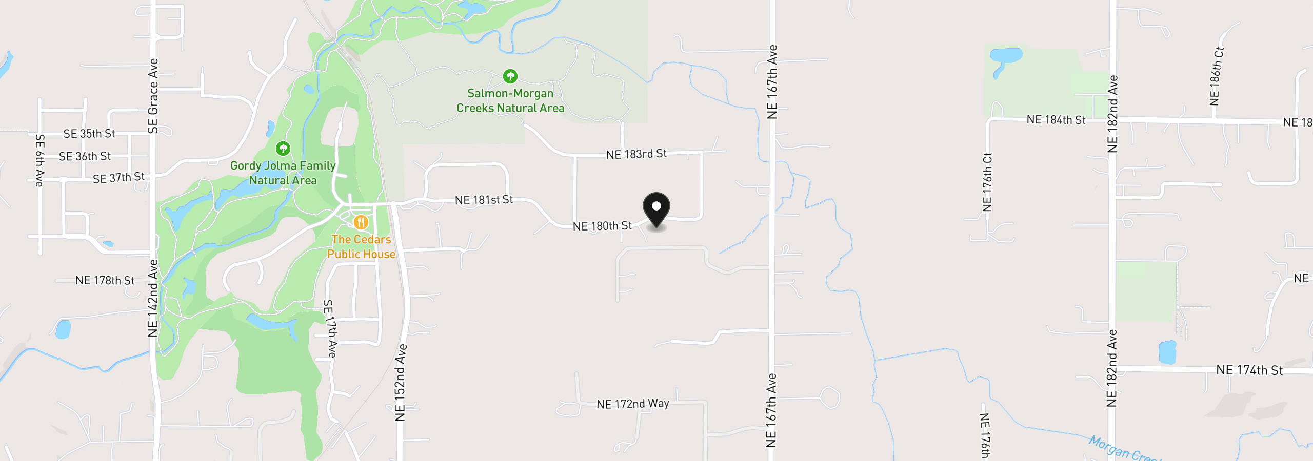 Map showing the location of 16221 NE 180th St, Brush Prairie, Wa 98606