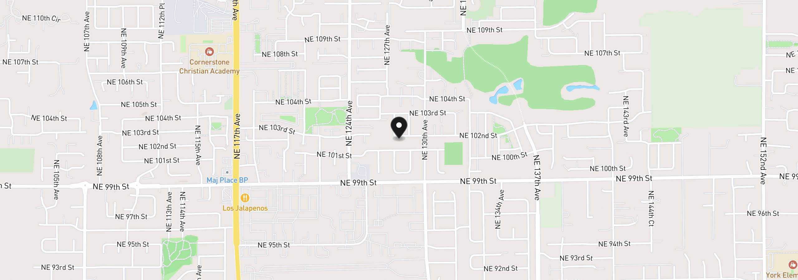 Map showing the location of 12805 NE 102nd St, Vancouver, Wa 98682