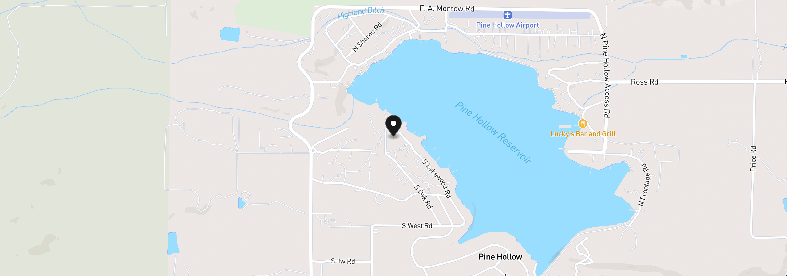 Map showing the location of 206 S Lakewood Rd, Tygh Valley, OR 97063