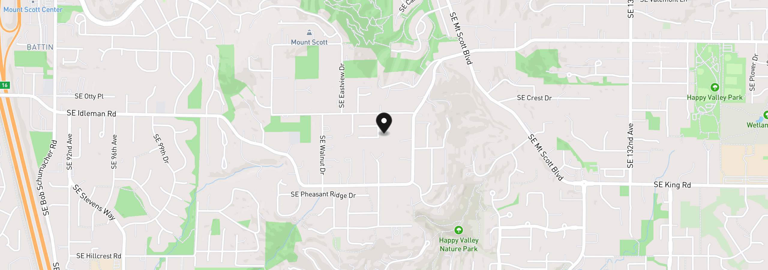 Map showing the location of 10190 SE Terra Linda Ct, Happy Valley, OR 97086