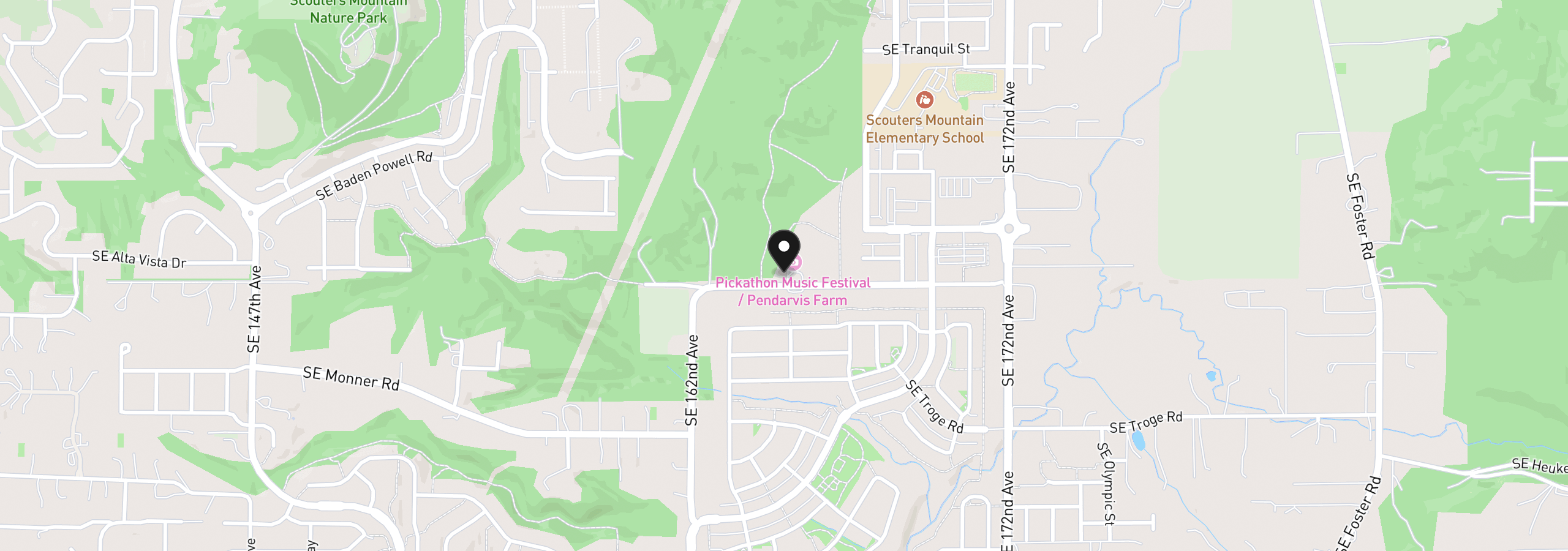 Map showing the location of 16581 SE Hagen Rd, Happy Valley, OR 97086