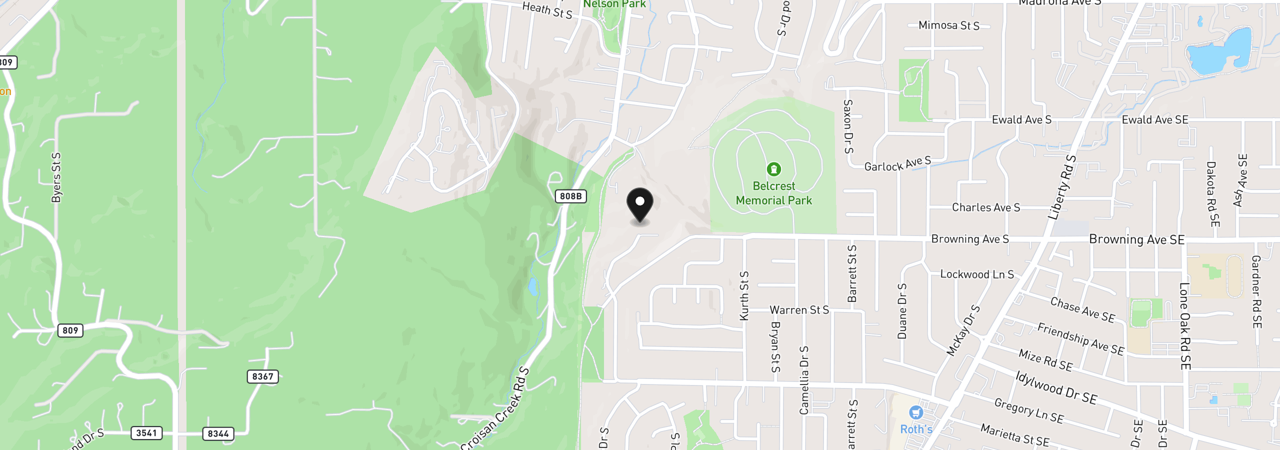 Map showing the location of 4005 Cloudview Dr, Salem, OR 97302