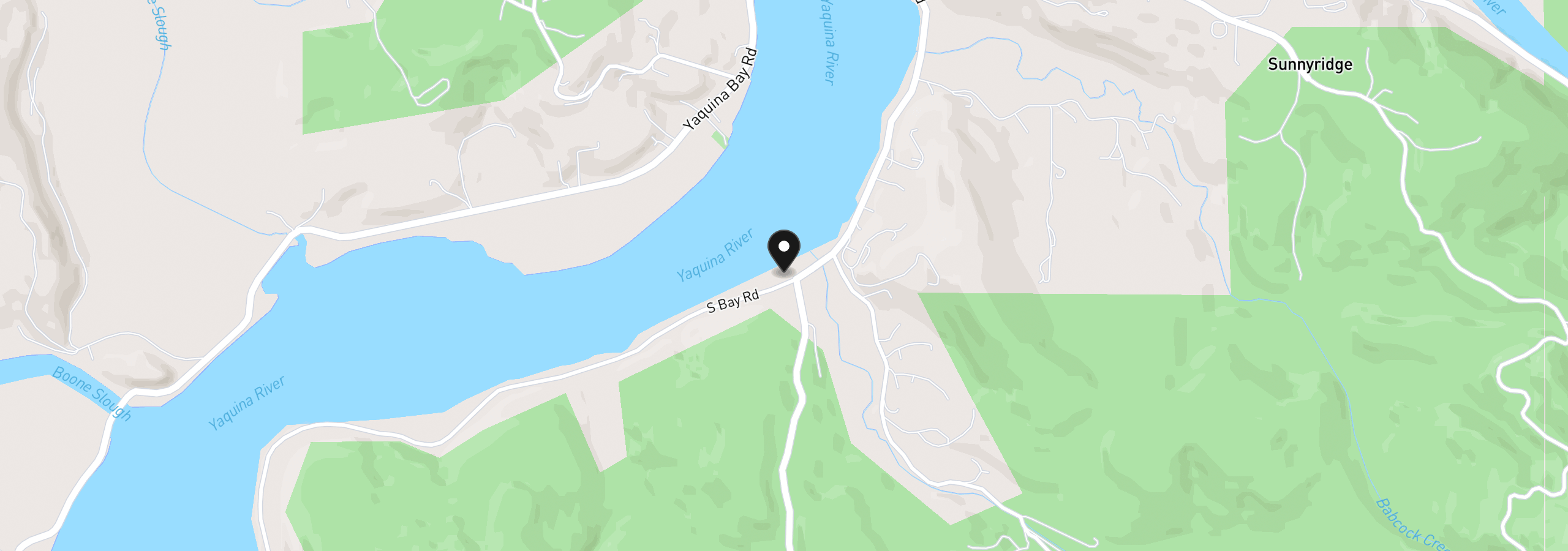 Map showing the location of 1550 S Bay Rd, Toledo, OR 97391