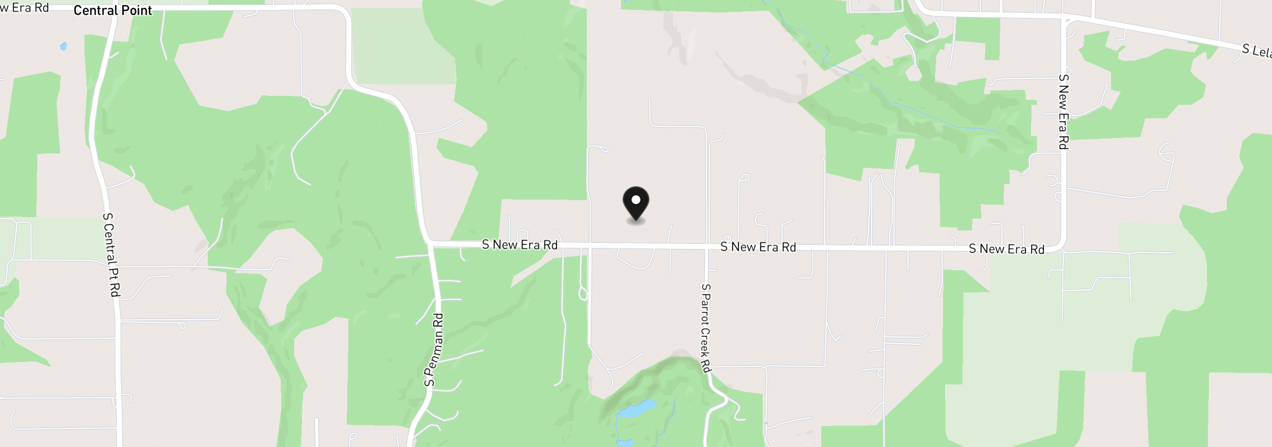 Map showing the location of 12625 S New Era Rd, Oregon City, OR 97045
